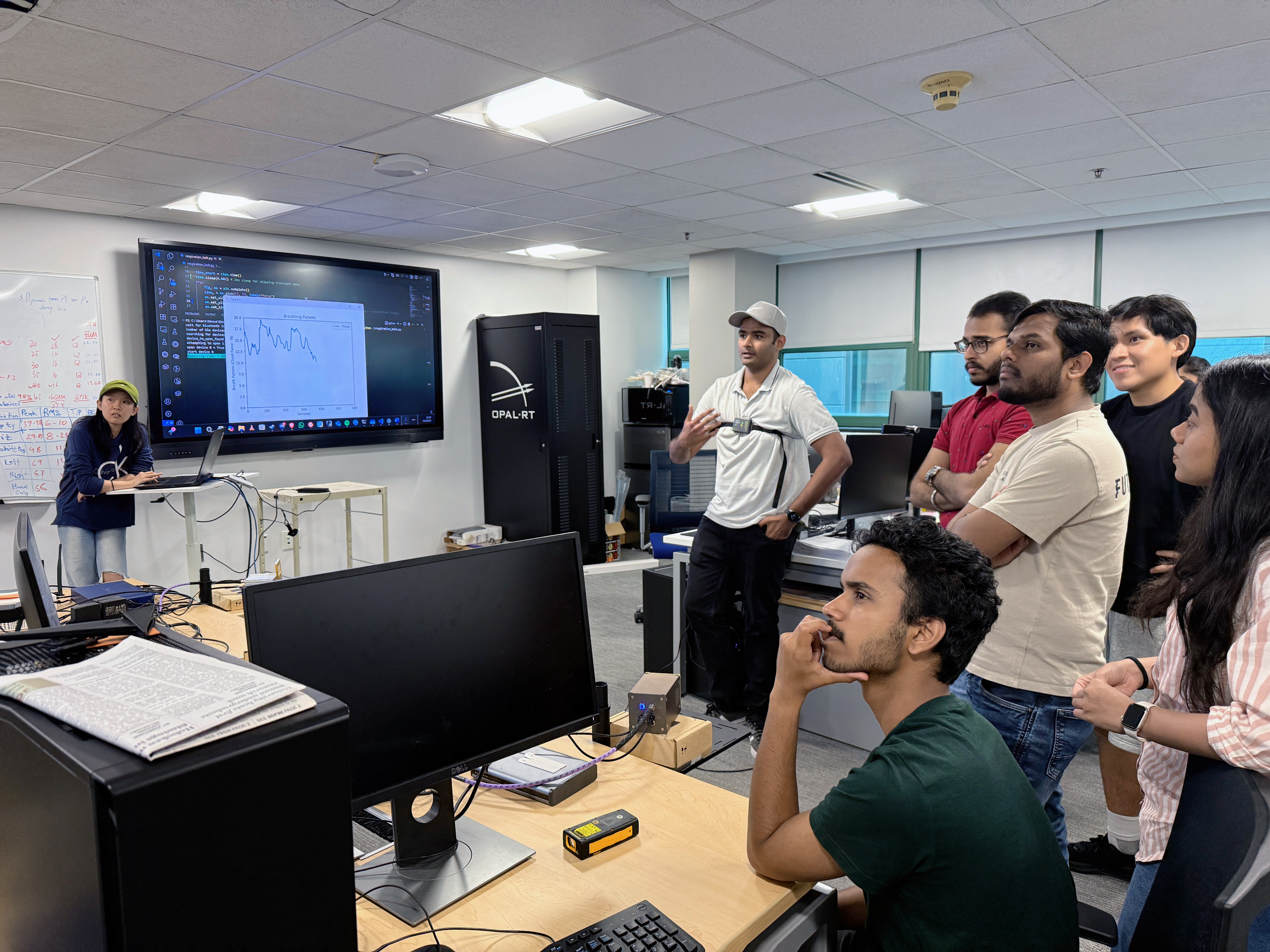mmWave breathing signal collection experimental process